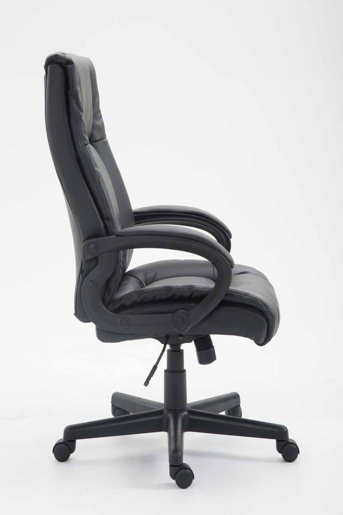 CHEFSESSEL Lederlook Schwarz - Schwarz, Kunststoff/Textil (66/106/70cm) - CLP
