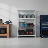 SCHRAUBREGAL PANDA MID | HxBxT 150x110x30cm | 4 Fachböden | Fachlast 90kg | Weiß - Weiß, Metall (110/150/30cm) - PROREGAL