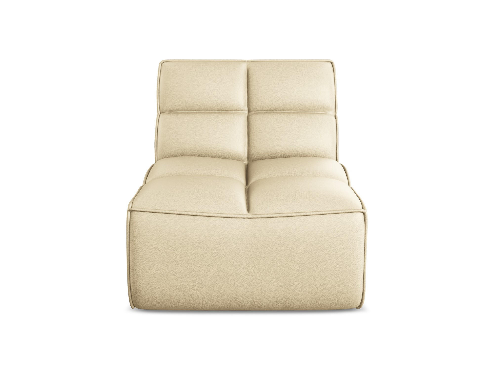 SESSEL Kunstleder Beige - Beige/Schwarz, Leder/Kunststoff (80/75/93cm) - Makamii