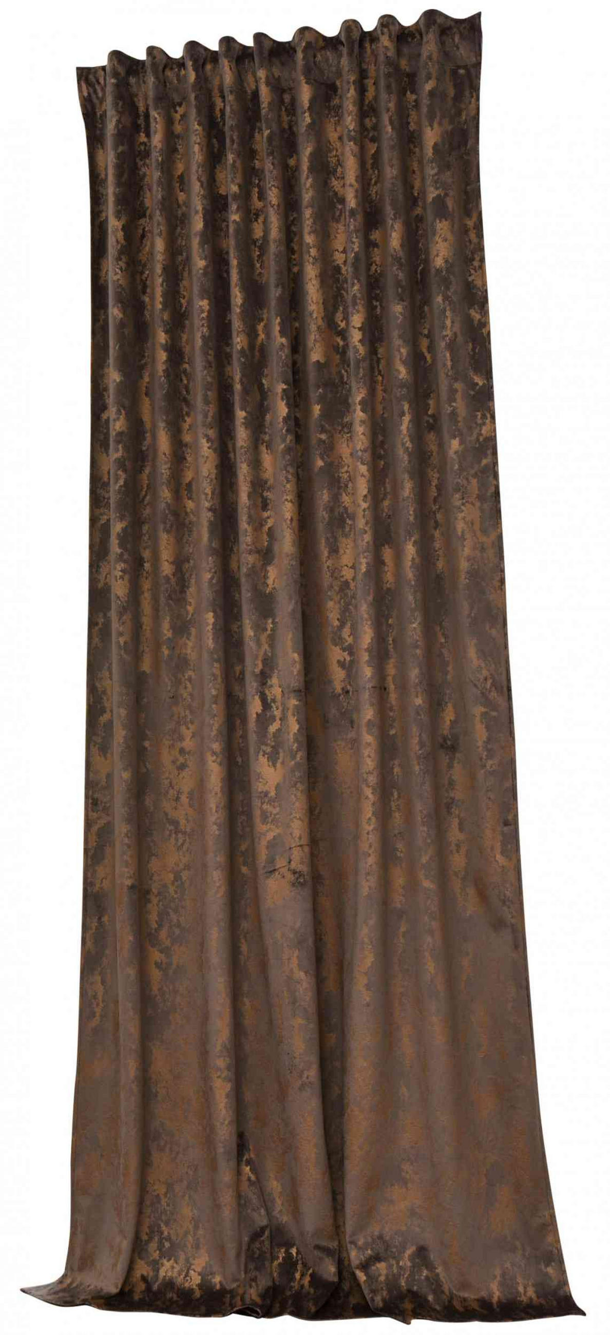 VORHANG SAMT MILANO STAR HxB 245x140 cm Taupe Gold - Taupe, Textil (140/245cm) - Gardinenbox