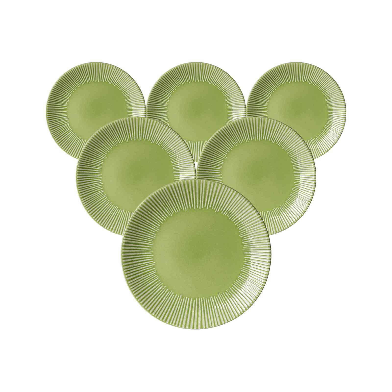 DESSERTTELLER Banda Grün ø 21 cm 6er Set - Grün, Keramik (21cm) - Ritzenhoff Breker