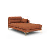 CHAISELONGUE rechts Mamaia aus strukturiertem Stoff ziegelstein - Braun, Textil (102/75/185cm) - Micadoni