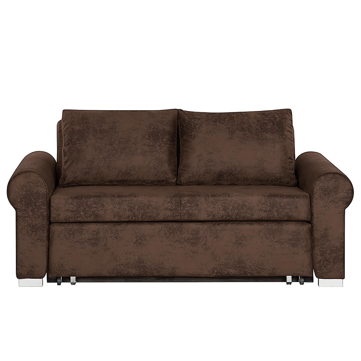 SCHLAFSOFA - Dunkelbraun, Textil (164/90/90cm) - home24