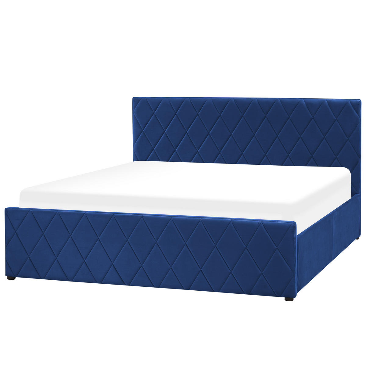 BETT mit Stauraum 160x200 cm Blau Rochefort - Blau, Textil (160/200cm) - Beliani