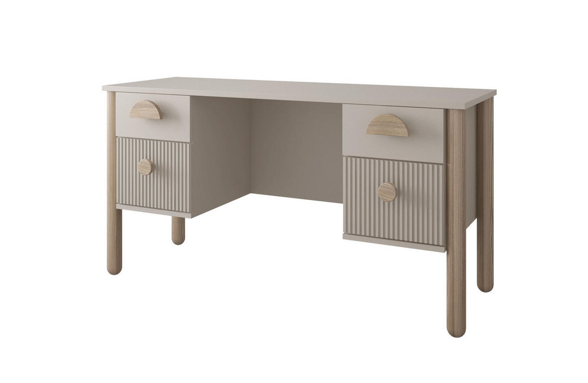 KINDERSCHREIBTISCH Bebella - Beige, Naturmaterialien (53/74/140cm) - kiki design