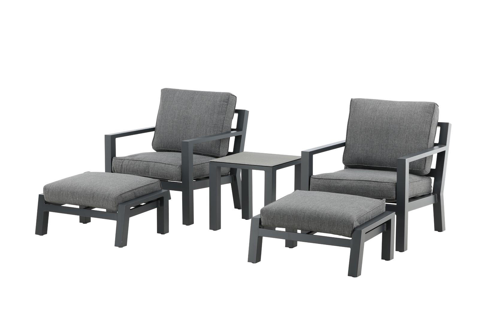 GARTENTISCHGRUPPE Grau - Grau, Holzwerkstoff - ebuy24