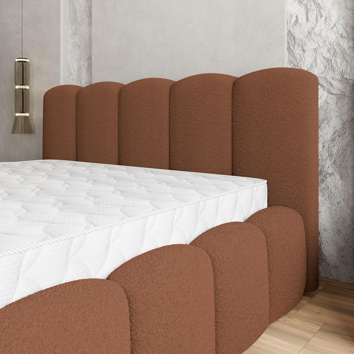POLSTERBETT FALINA 160x200 cm mit Bettkästen - Kupferfarben - Kupferfarben, Holz (160/200cm) - MASSENO