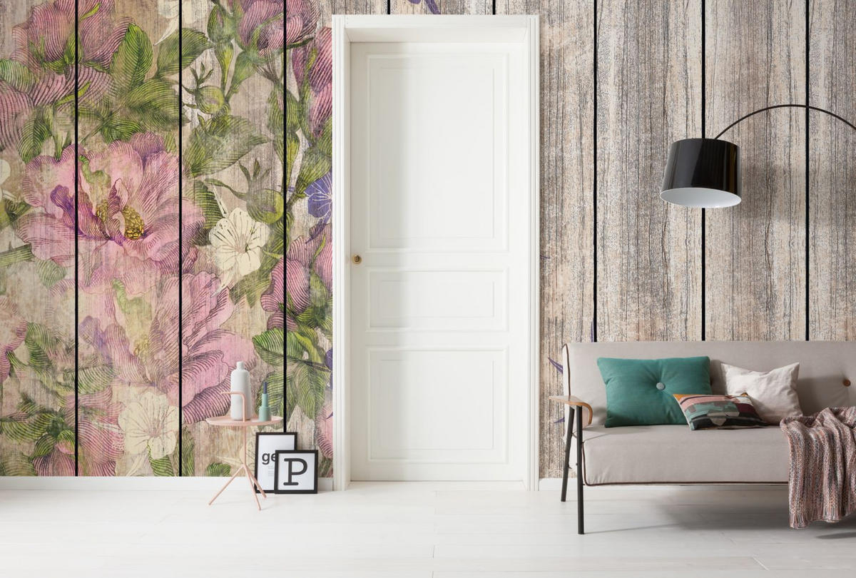 FOTOTAPETE Holzoptik 400 x 250 cm - Multicolor, Papier (400/250cm) - Sanders & Sanders