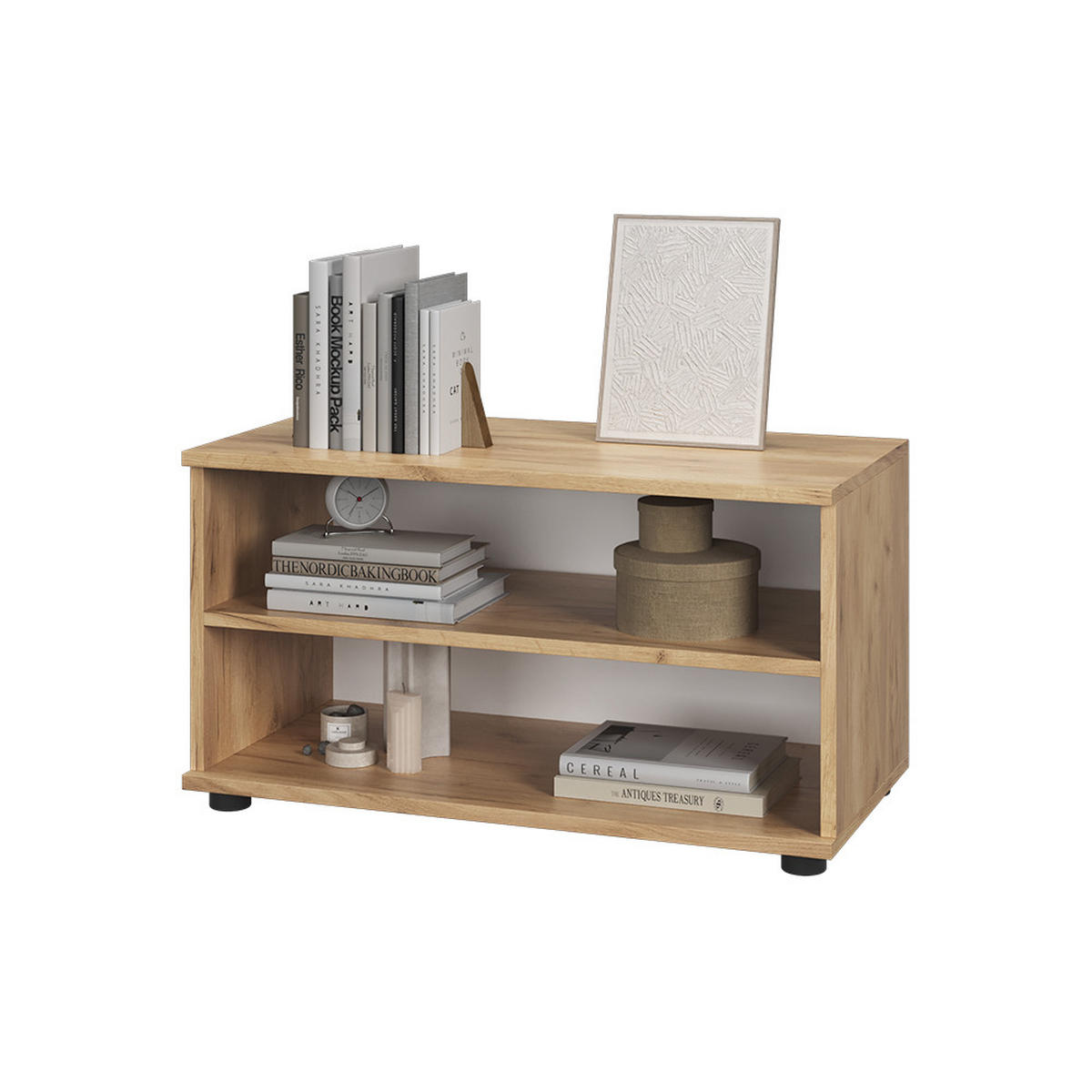 POLICE NA KNIHY Berno Zlatá síla dub/bílá - medově dubová, kompozitní dřevo (70.8/38.9/35.3cm) - Vicco