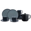 KAFFEESERVICE MIT KANNE Jasper schwarz 13er Set - Schwarz, Keramik (1/1/1cm) - Ritzenhoff Breker