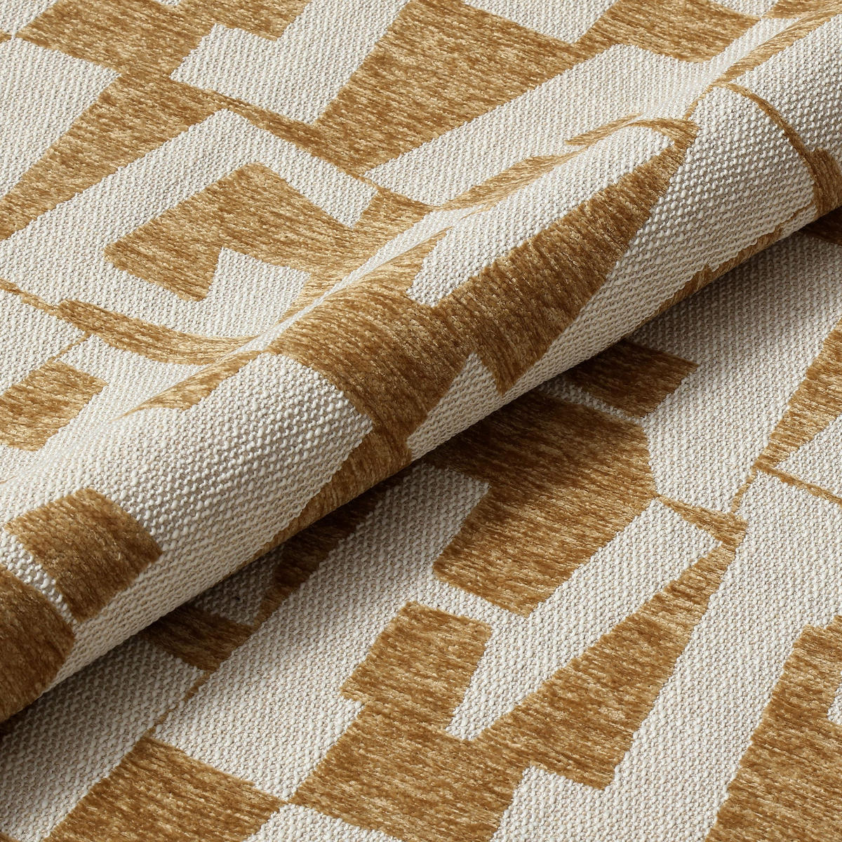 SESSEL Gemusterter texturierter Stoff Senf 64cm - Dunkelgelb, Textil (65/72/71cm) - Sia Home