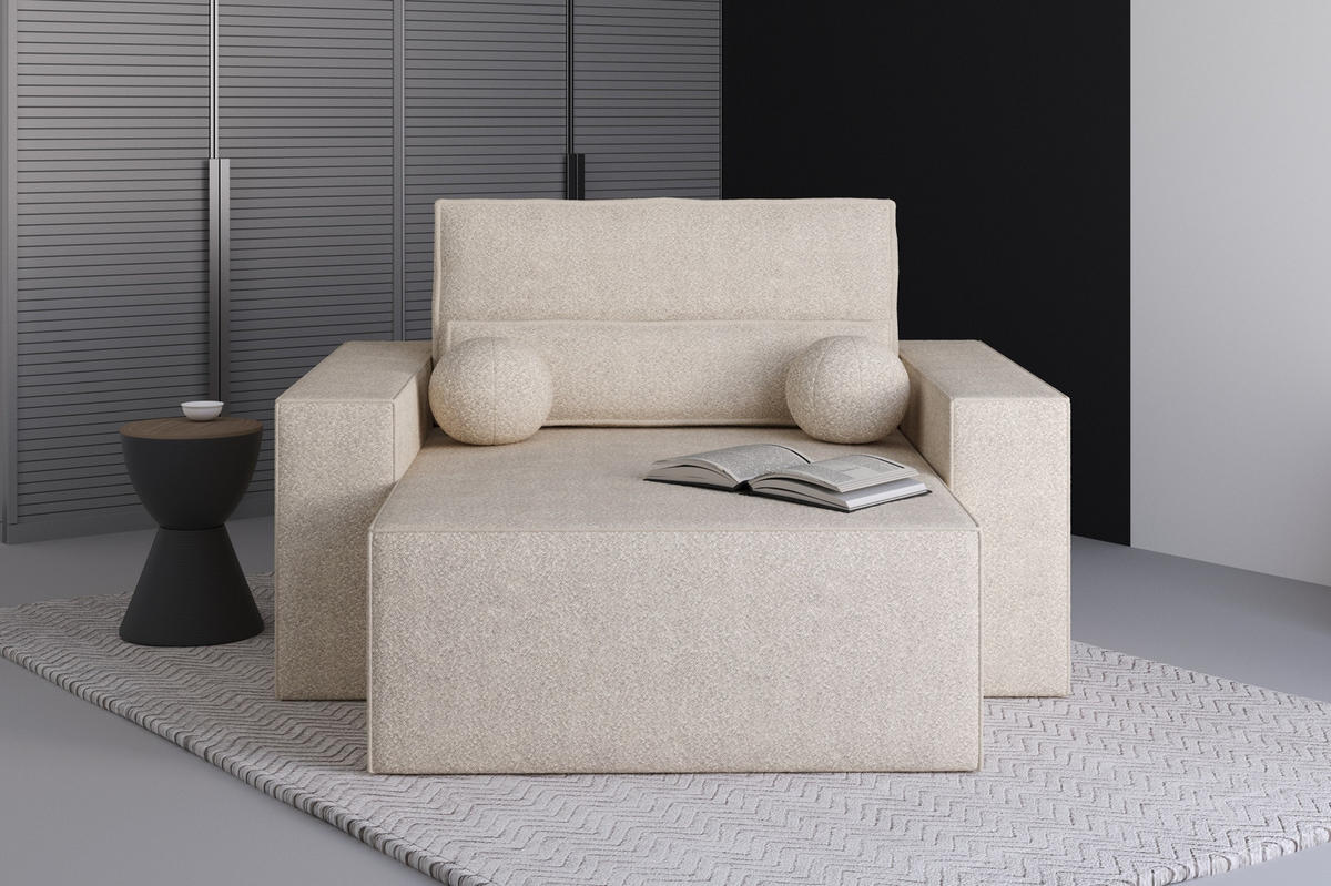 XXL-SESSEL Denver - Beige - Beige, Holzwerkstoff (100/85/162cm) - Möblo