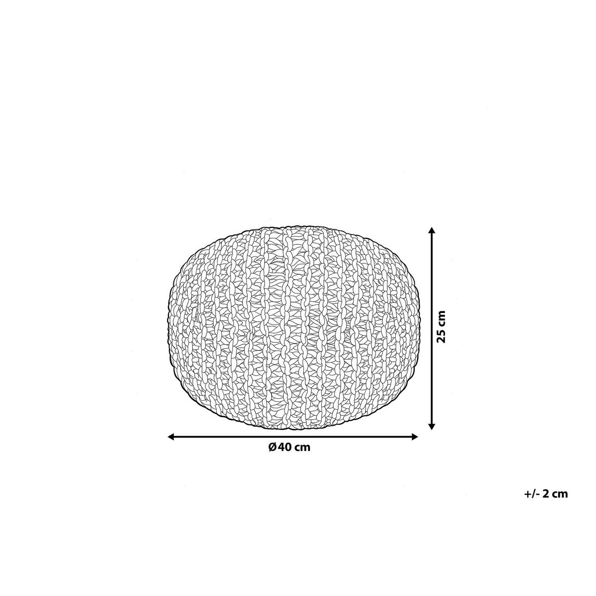 POUF Conrad 40/40/25 cm - Beige, Naturmaterialen/Textil (40/25/40cm) - Beliani