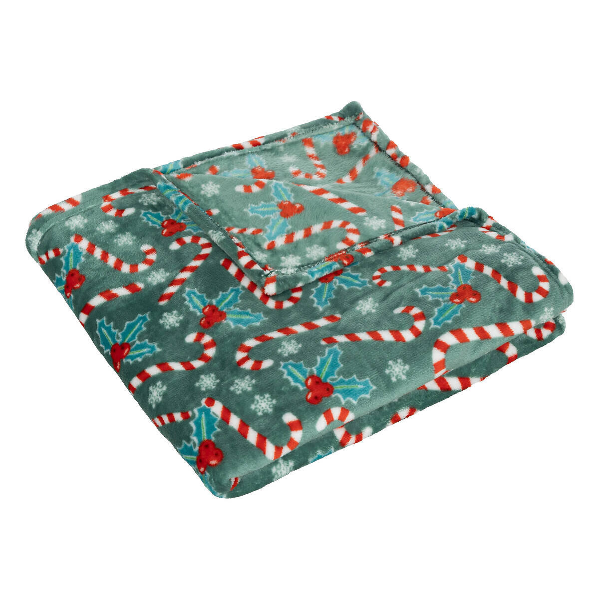 FLEECEDECKE Weihnachtsmuster 130/180 cm - Grün, Textil (180/130cm) - Atmosphera Createur d´interieur