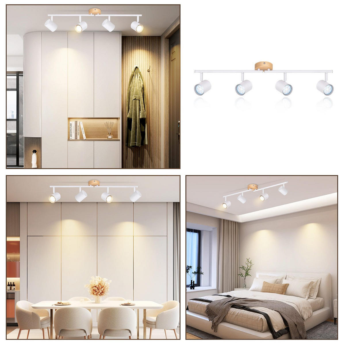 STRAHLER Hersfeld 4-flammig 71/6.5/16.5 cm - Weiß, Metall (71/6.5/16.5cm) - Nettlife