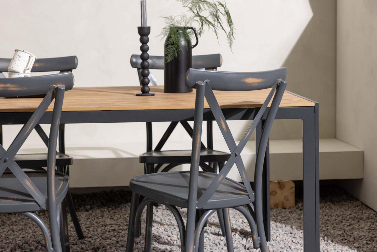 GARTENSET dunkelgrau - Dunkelgrau, Holzwerkstoff - ebuy24