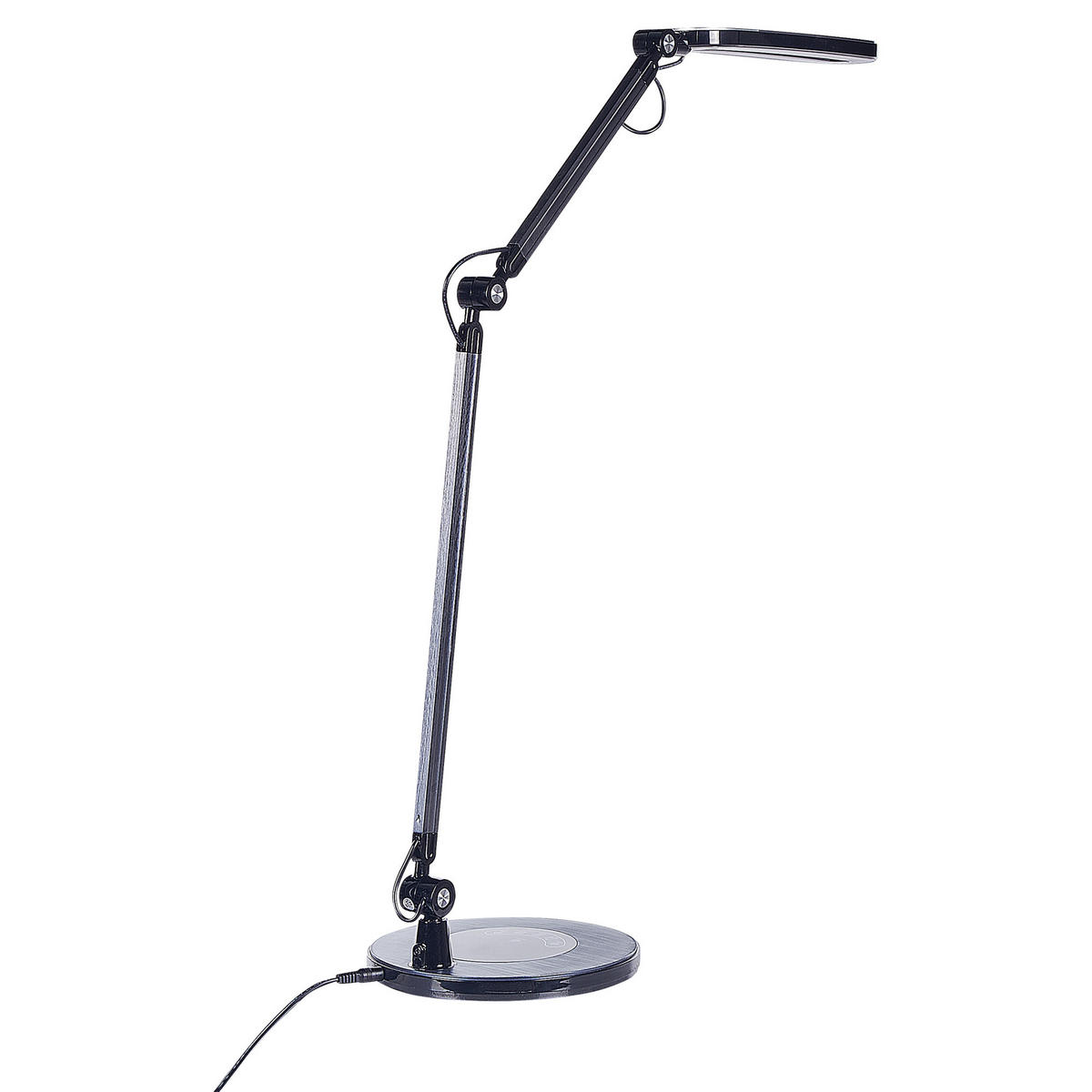 SCHREIBTISCHLAMPE Grus 20/30/80 cm - Schwarz, Metall (20/30/80cm) - Beliani