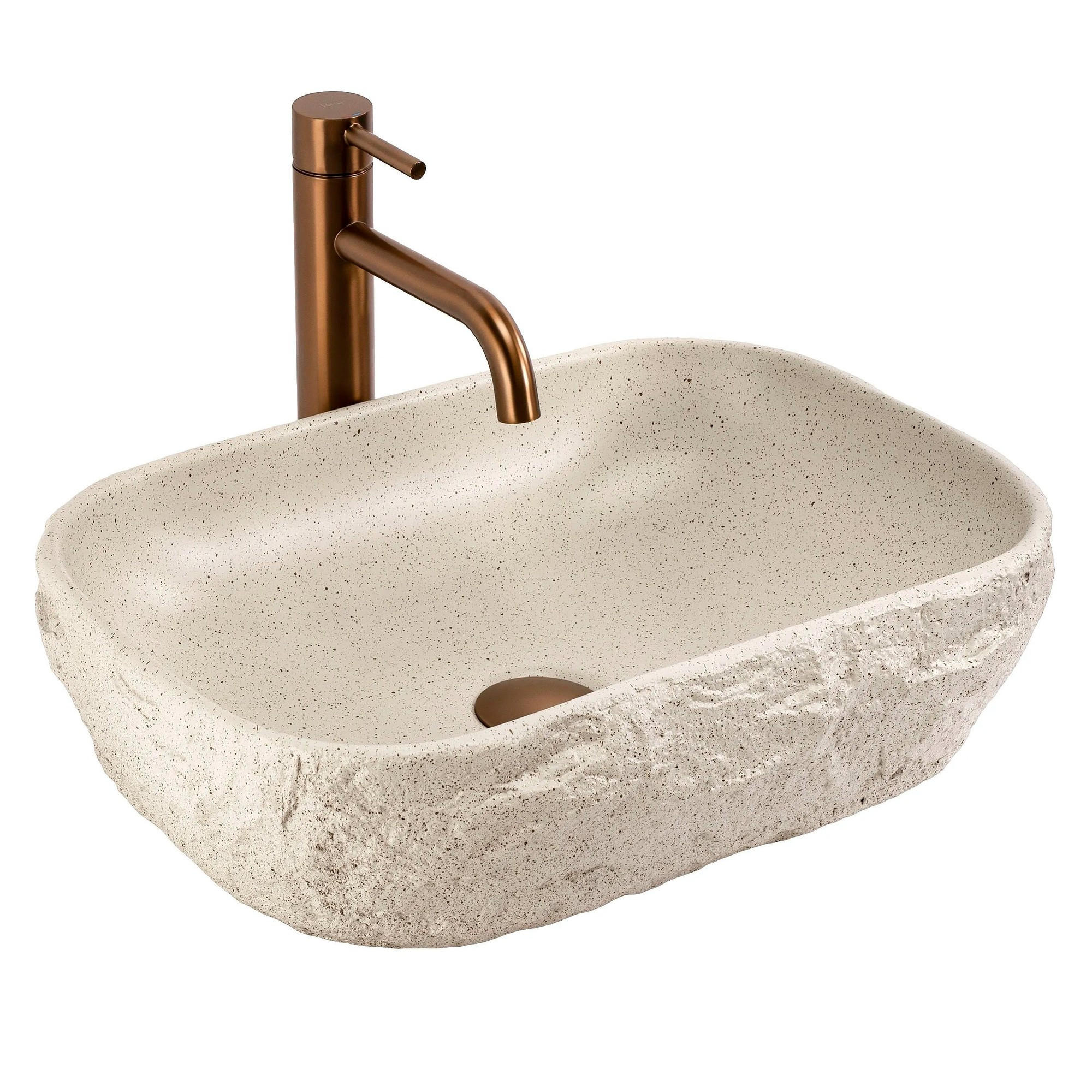 AUFSATZWASCHBECKEN Rea Bianka - Beige, Keramik (33/13/46cm) - REA