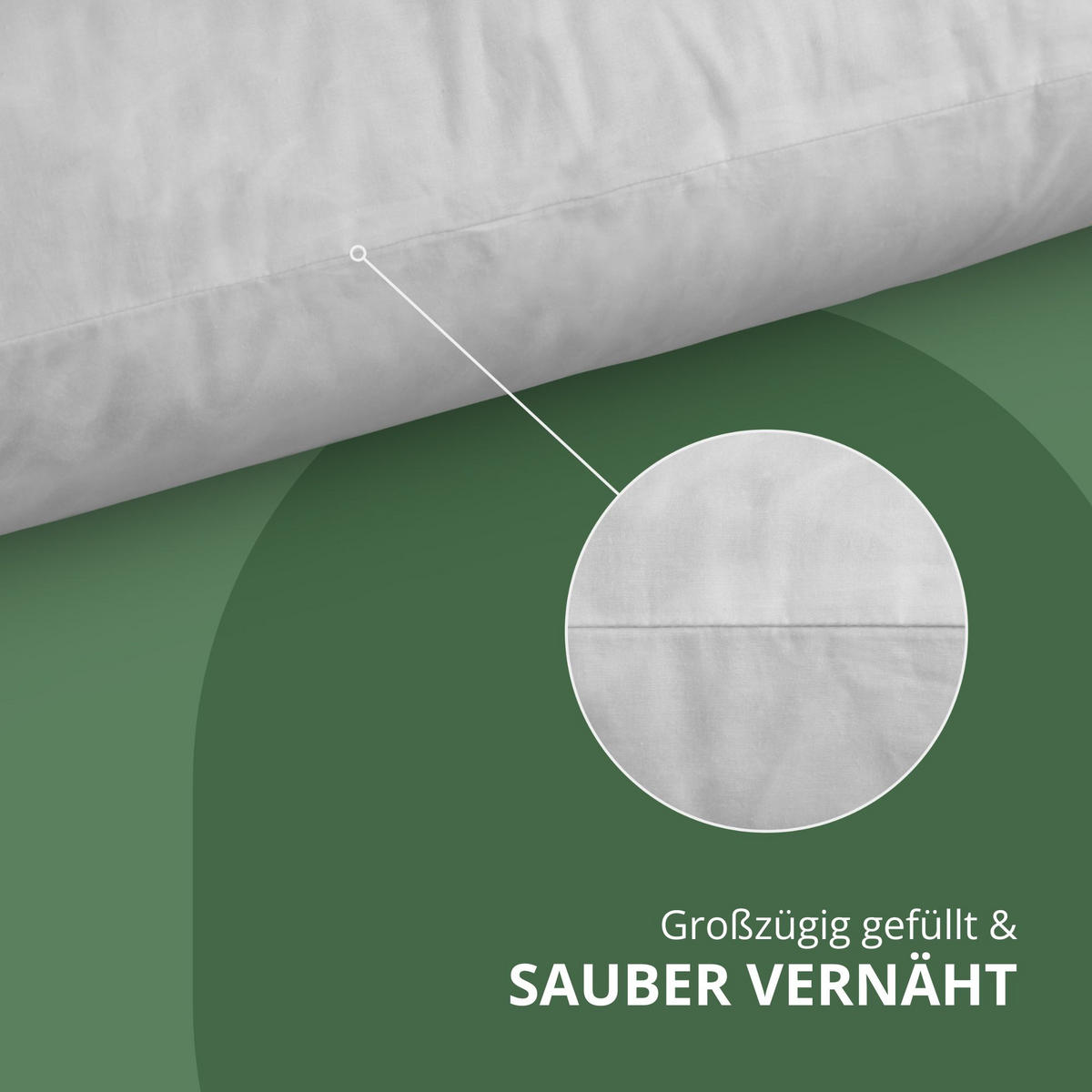 KOPFKISSEN 80x80cm - Weiß, Textil (80/80cm) - Bestlivings