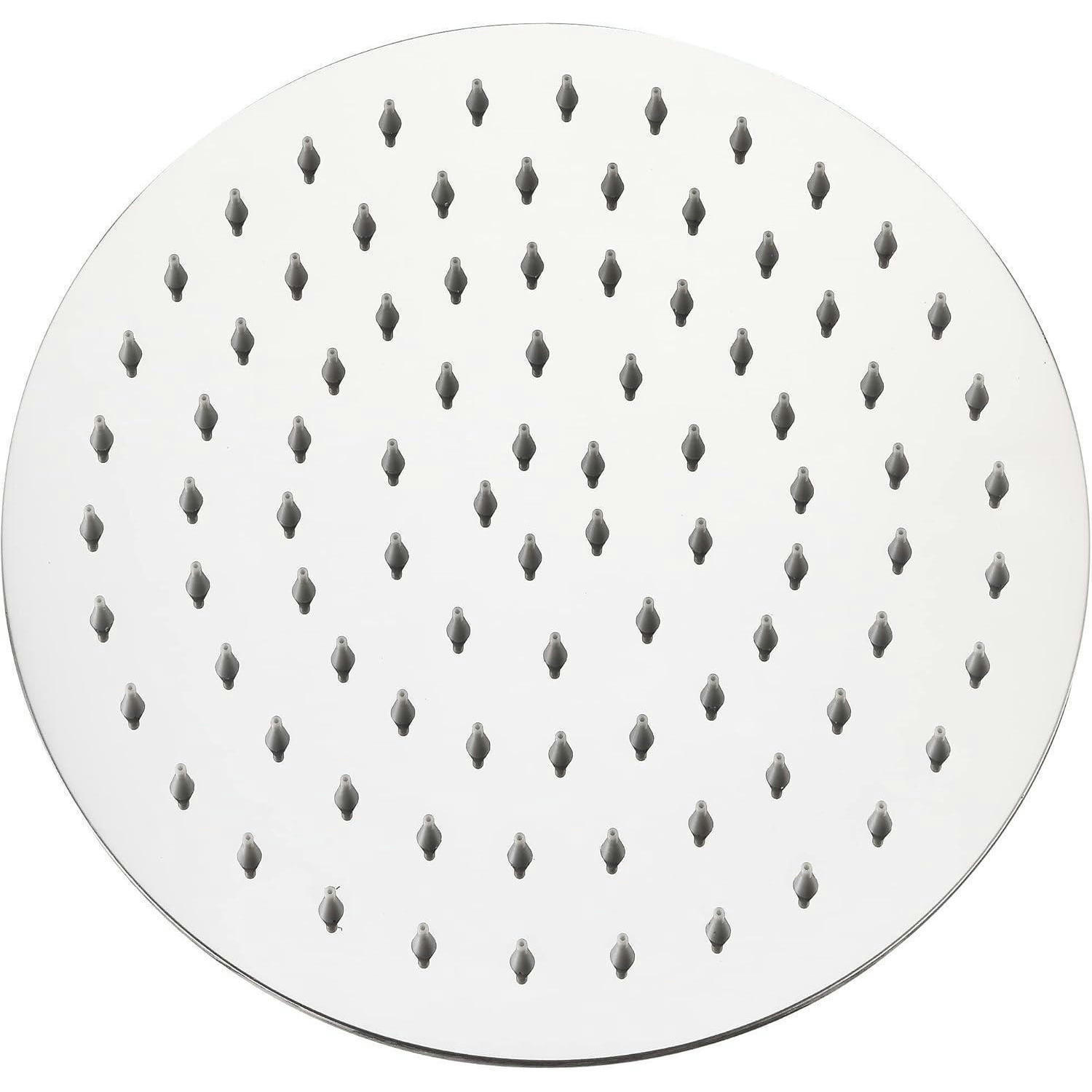 DUSCHKOPF Edelstahl 25 cm Regenduschkopf mit Anti-Kalk-Düsen - Silberfarben, Metall (25/4/25cm)
