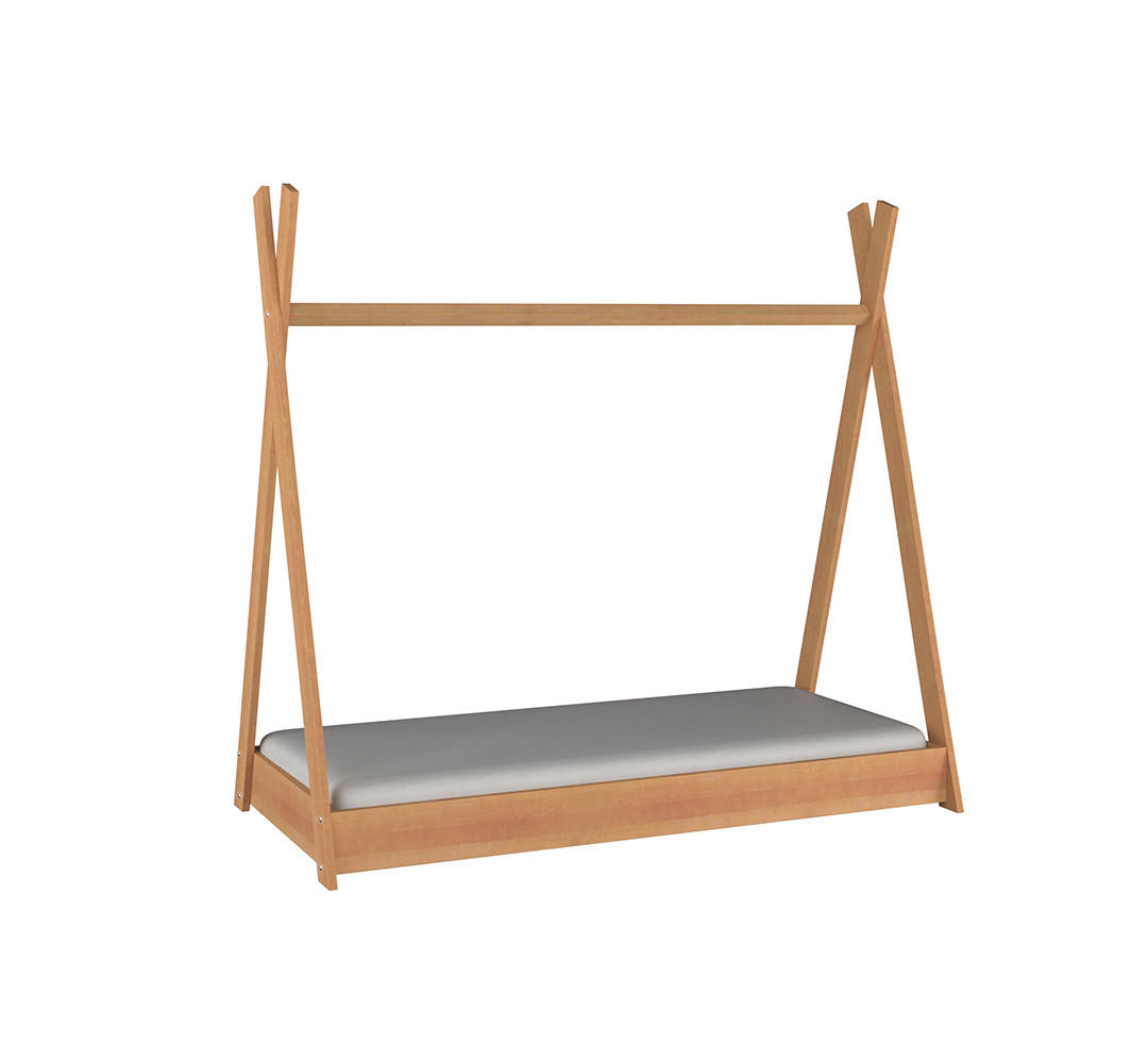 KINDERBETT Rene 86 / 163 / 157,5 cm Kiefer lasiert - Braun, Holz/Holzwerkstoff (80/160cm) - Feldmann-Wohnen
