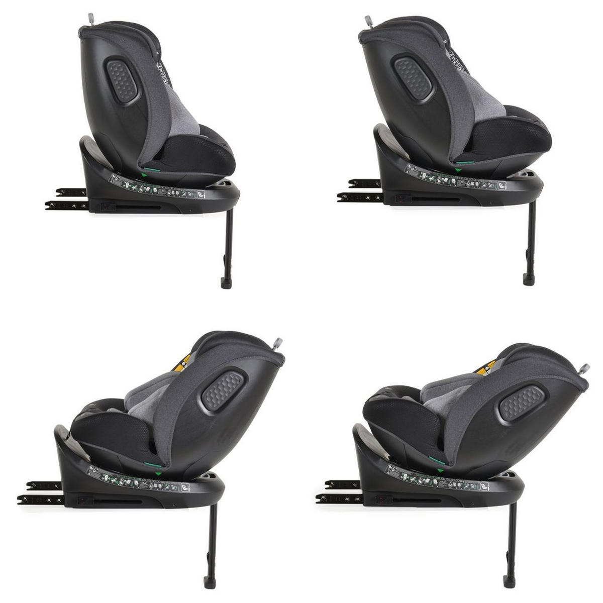 KINDERSITZ Hoku i-Size grau (40-150cm) Gruppe 0+/1/2/3, Isofix, Stützfuß - Grau, Kunststoff (44/60/52cm) - Cangaroo