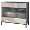 KOMMODE Bari Sandgrau Hochglanz - Sandfarben, Holzwerkstoff (92.5/83.5/35cm) - Vladon