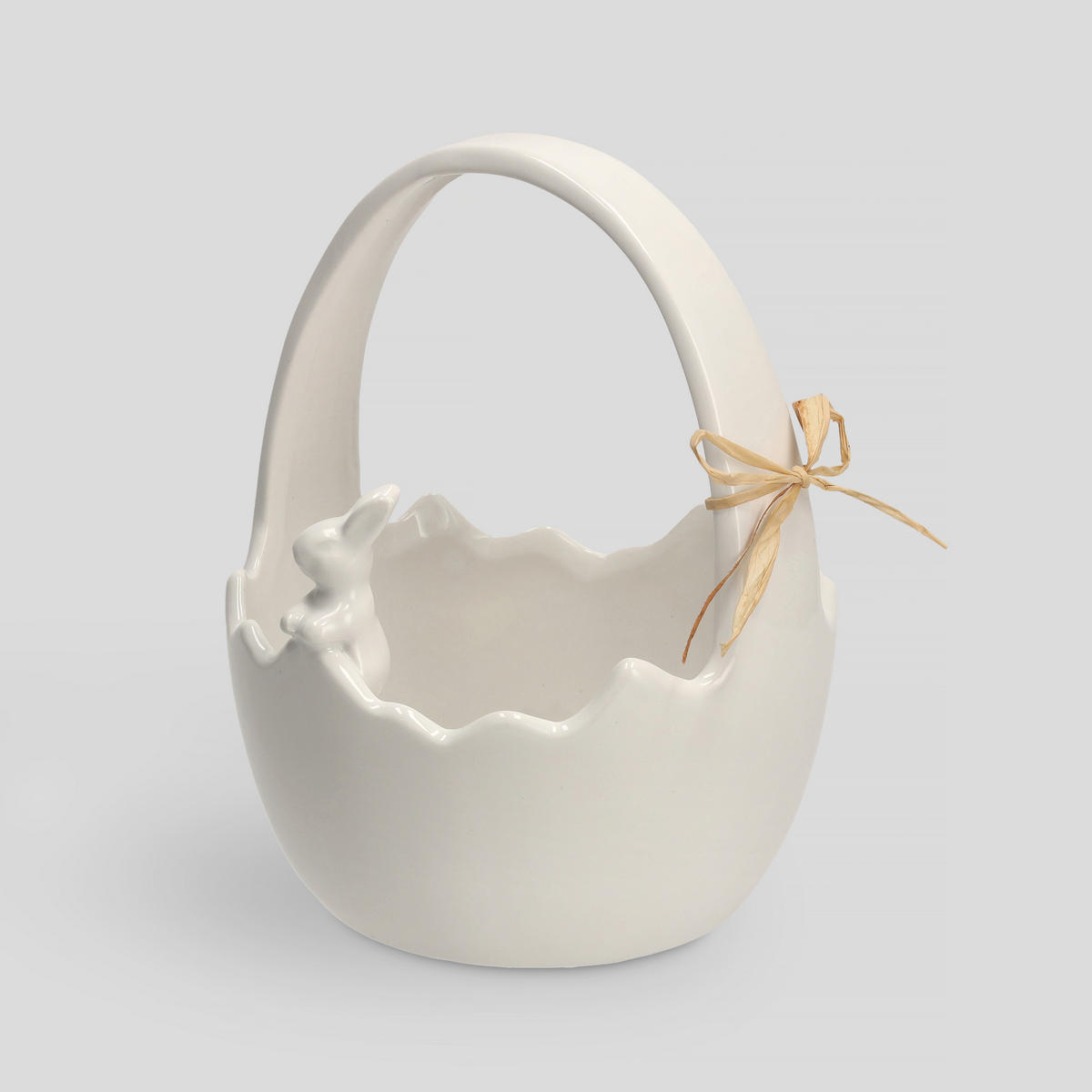 DEKORATIVE SCHALE Bunnybasket - Weiß, Keramik (18cm) - home&you