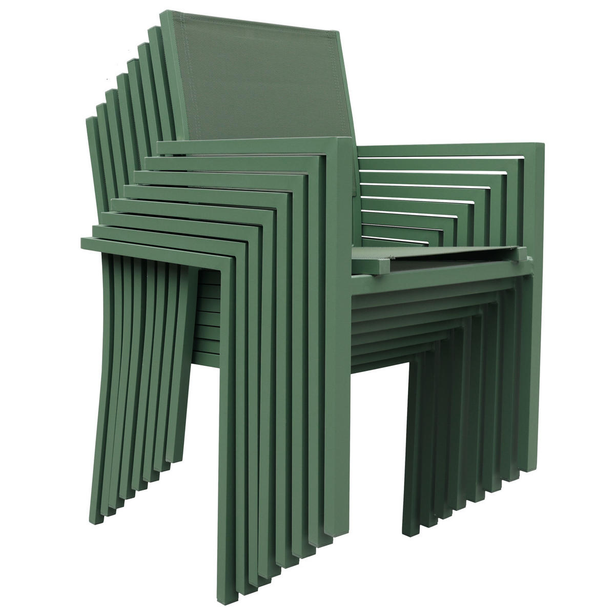 STÜHLE Salbeigrün 4er-Set - Grün, Kunststoff (57/89.5/56.5cm) - Happy Garden