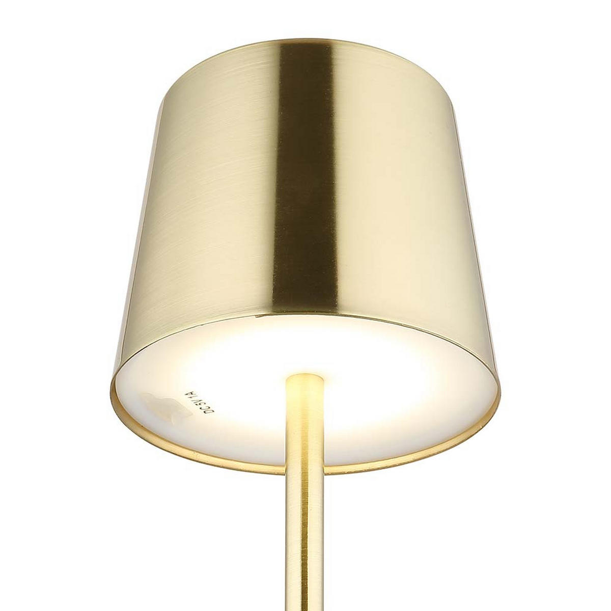 LED TISCHLEUCHTE Messing Metall - Goldfarben, Metall (9.7/9.7/32cm) - Globo Lighting