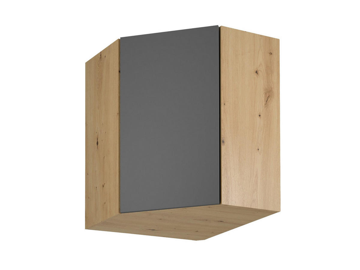 ECKHÄNGESCHRANK G60N – Nexa – Diagonale Front – Grau - Grau, Holzwerkstoff (60/72/60cm) - ROYAL24_MARKT
