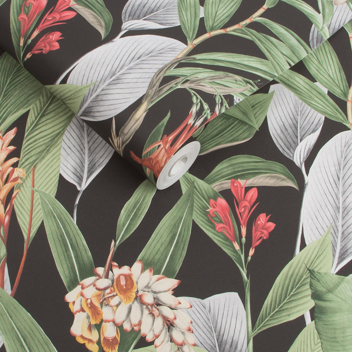 VLIESTAPETE - Botanical Black - Schwarz, Papier/Kunststoff (52/1005cm) - Graham & Brown