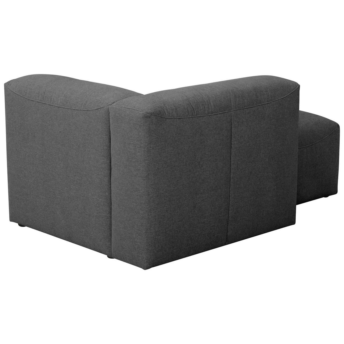 LONGCHAIR Armlehne links Kattrina Flachgewebe anthrazit - Anthrazit, Kunststoff (100/73/160cm) - 58aufmkessel