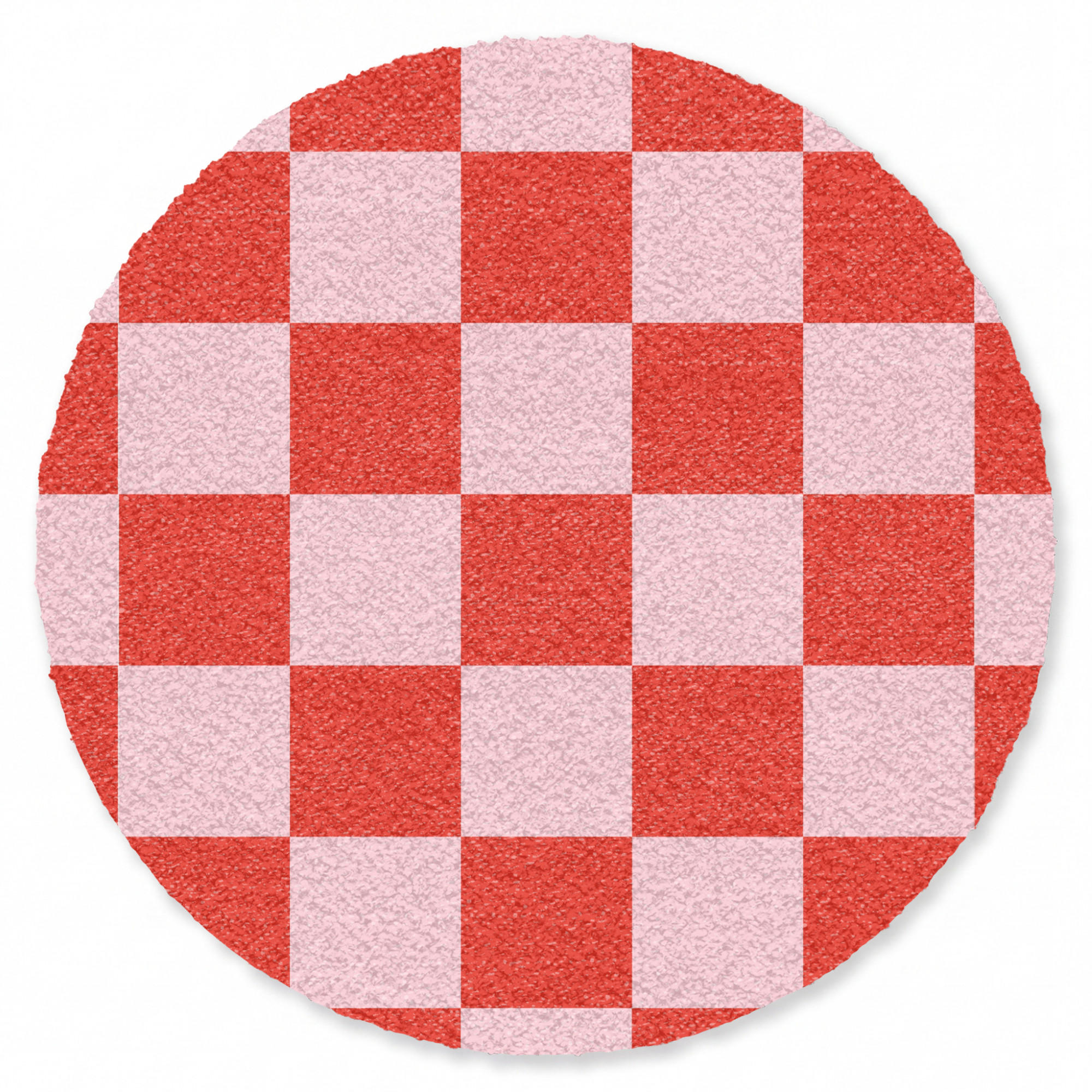 FUSSMATTE Schachbrettmuster - Rot - Rosa - Würfel Türmatte 120x120 cm - Rot, Kunststoff (120/120cm) - MuchoWow