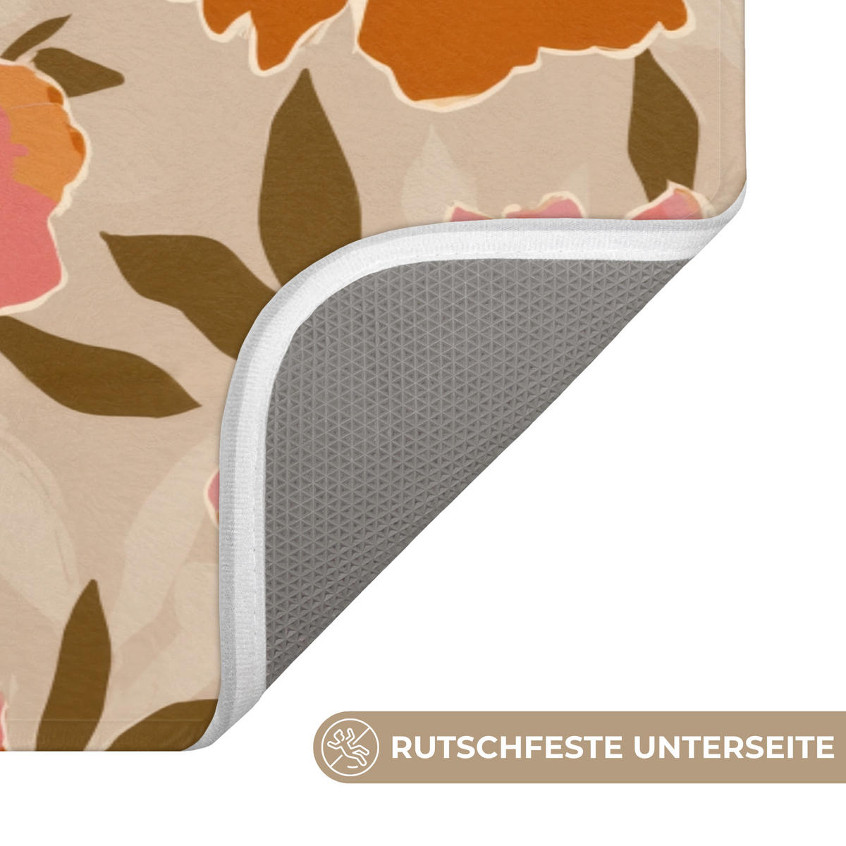 KÚPEĽŇOVÁ PREDLOŽKA Kvety - Motív - Retro 120x60 cm - viacfarebná, textil/plast (120/60cm) - OnlyWow