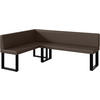 ECKBANK TONI_U - Braun, Leder (142/196cm) - Meblini
