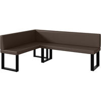 ECKBANK TONI_U - Braun, Leder (142/196cm) - Meblini