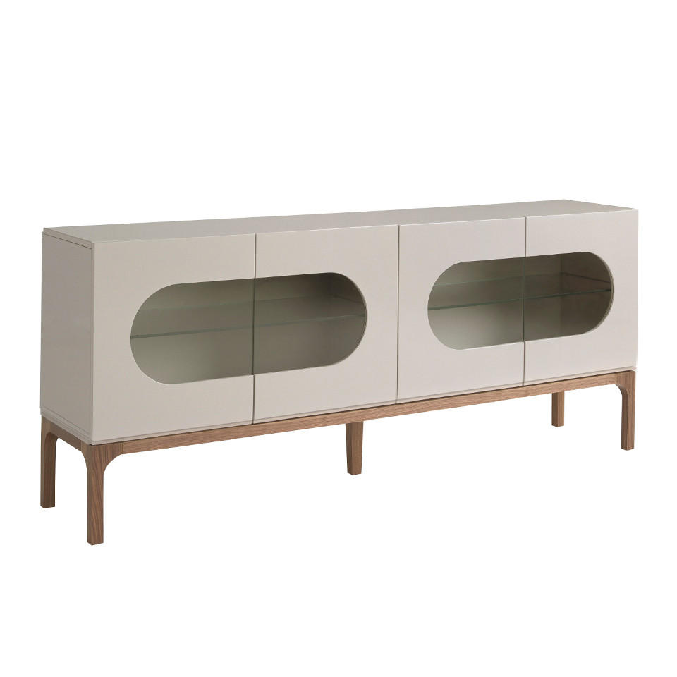 SIDEBOARD Grau Walnuss 180/41/75 cm - Walnussfarben/Grau, Holzwerkstoff (180/75/41cm) - ANGEL CERDA