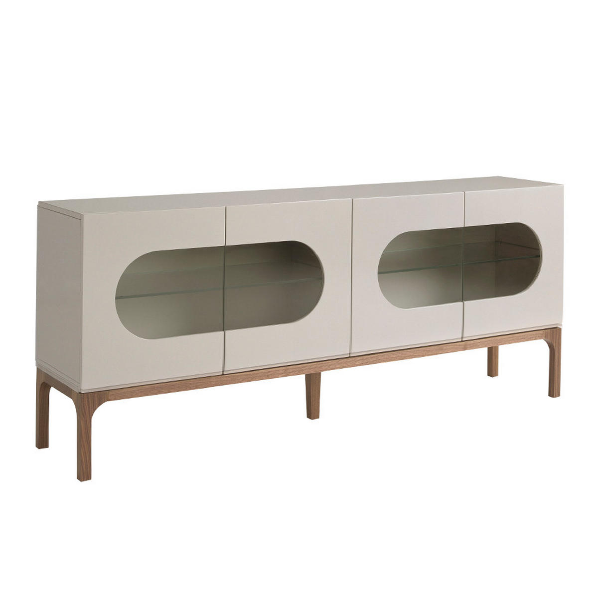 SIDEBOARD Grau Walnuss 180/41/75 cm - Walnussfarben/Grau, Holzwerkstoff (180/75/41cm) - ANGEL CERDA
