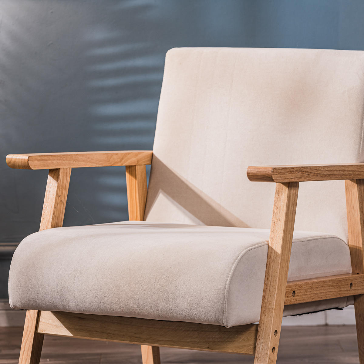 SESSEL Holz Beige - Beige, Holz (60/76/70cm) - Nordlys