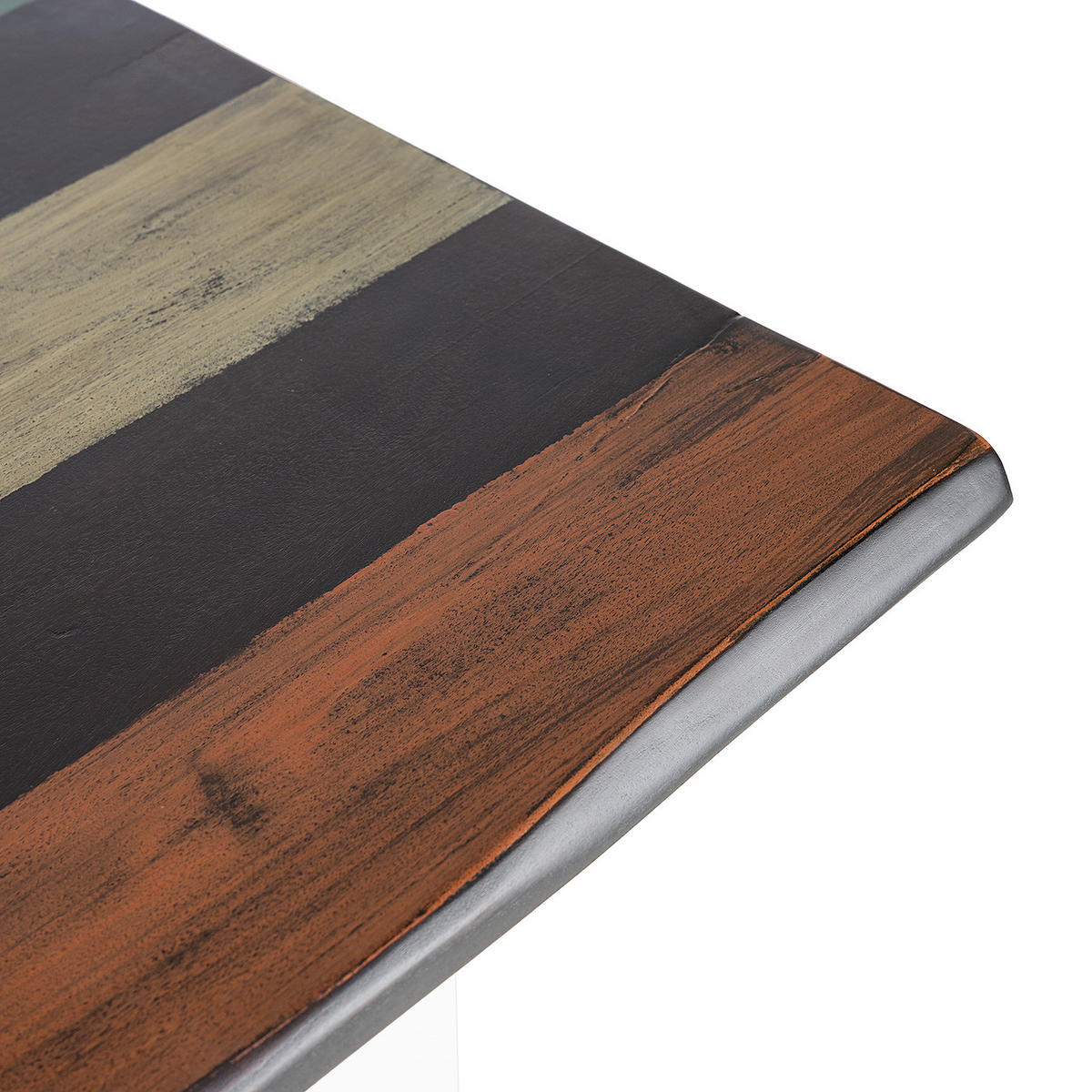 ESSTISCH - Mango massiv - Multicolor/Weiß, Holz/Holzwerkstoff (85/160/77cm) - home24