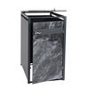 1ER MÜLLTONNENVERKLEIDUNG Marmor Schwarz Dekor - Schwarz, Metall (68/117/80cm) - MCW