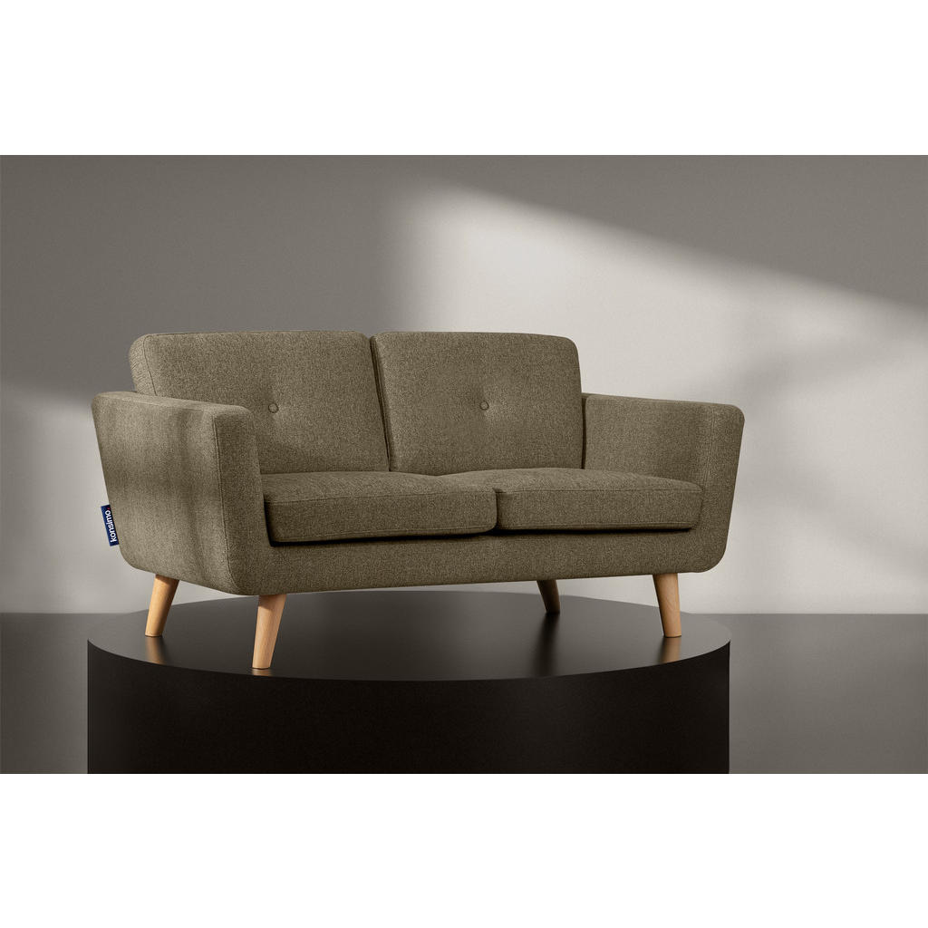 Thumbnail - Konsimo® 2-Sitzer-Sofa, Dunkelbraun, Textil, 88x80x153 cm, Wohnzimmer, Sofas & Couches, Sofas