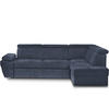SCHLAFECKSOFA RATLO rechts 4/5-Sitzer mit Bettkasten, blau - Blau/Silberfarben, Textil (270/190cm) - KONSIMO®