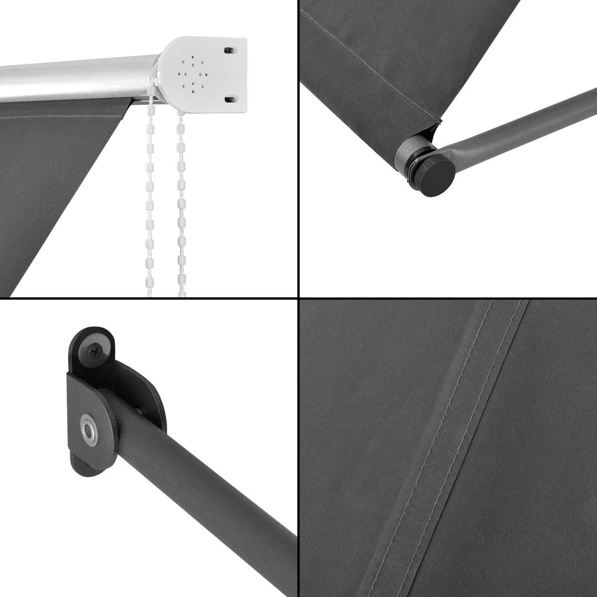 MARKISE Malaga - Grau, Textil (150/0.1/120cm) - pro.tec