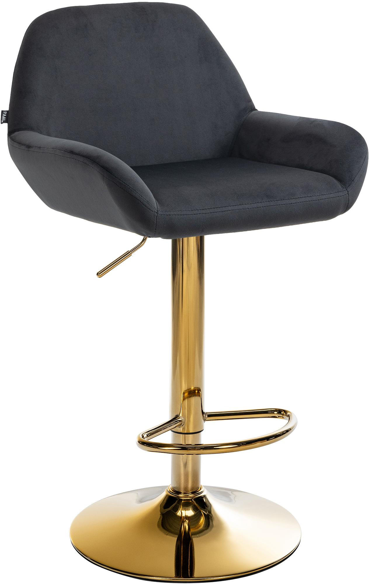 Deluke Barhocker Schwarz 51x89x52 cm