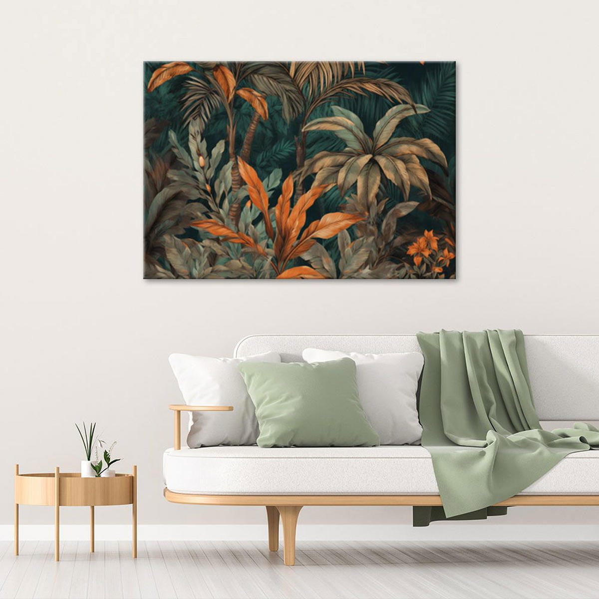 KUNSTDRUCK Grün 90/60 cm - Grün, Textil (90/60cm) - KUNSTLOFT