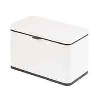 BIOMÜLLEIMER 3 Liter, Metall, weiß - Weiß, Metall (26/17/14cm) - eluno