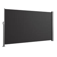 SEITENMARKISE Sicht- und Windschutz für Balkon und Terrasse in Dunkelgrau, 160 x 300 cm - Schwarz, Kunststoff (300/160cm) - Livingandhome