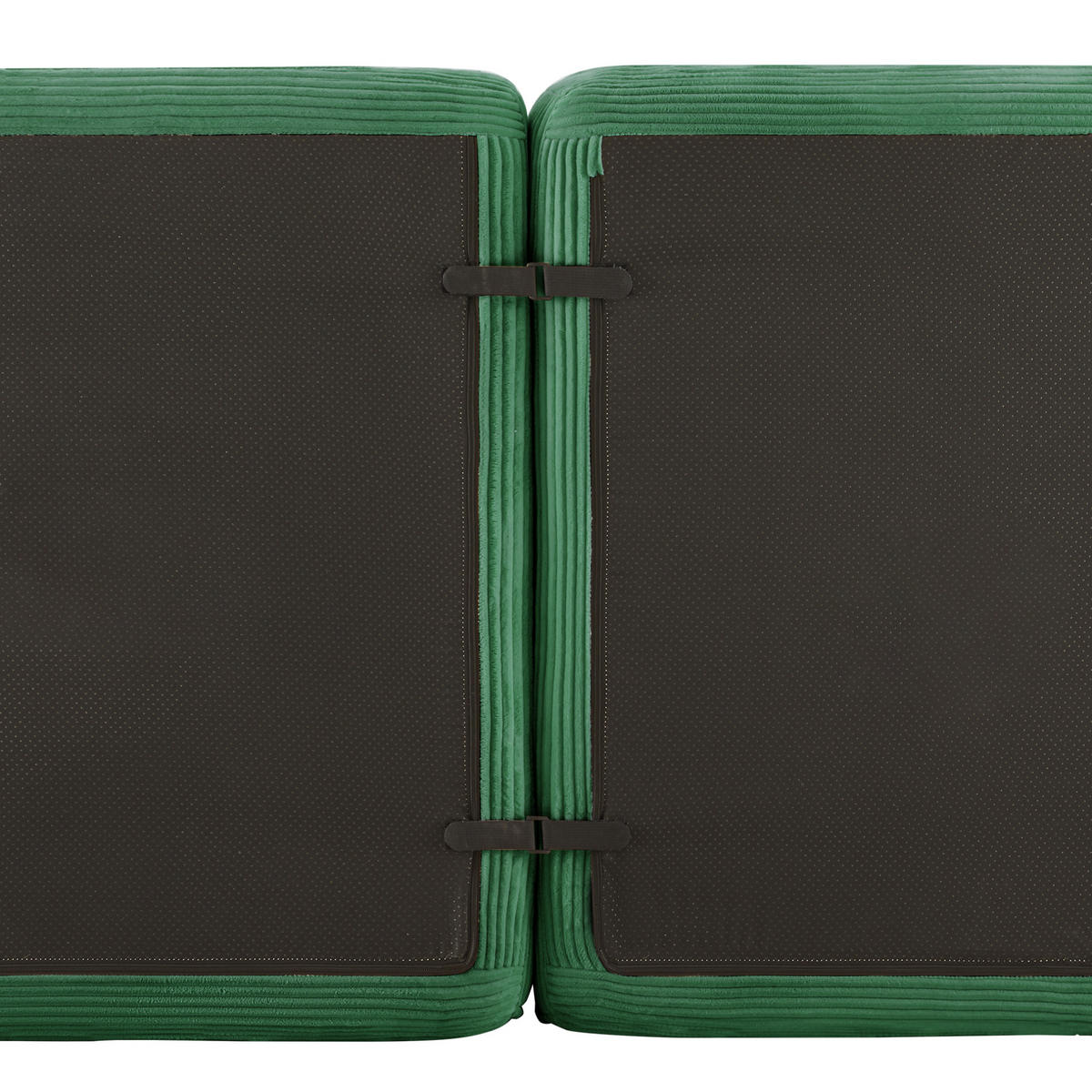 MODULÁRNÍ pohovka z manšestru 293x104x69 cm zelená s hlubokým sedem, bez montáže a s pet-friendly povrchem - zelená barva, textil (104/69/293cm) - Modfu